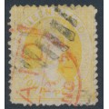 AUSTRALIA / QLD - 1875 4d yellow QV Chalon, perf. 13, Q crown watermark, used – SG # 89
