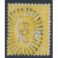 AUSTRALIA / QLD - 1898 4d yellow QV side-face, Q crown watermark, used – SG # 244