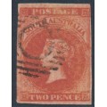 AUSTRALIA / SA - 1858 2d orange-red Queen Victoria (Adelaide printing), used – SG # 7