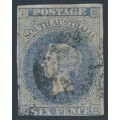 AUSTRALIA / SA - 1857 6d slate-blue Queen Victoria [Adelaide printing], used – SG # 10