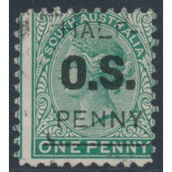 AUSTRALIA / SA - 1882 ½d on 1d green QV, perf. 10:10, o/p OS, used – SG # O48