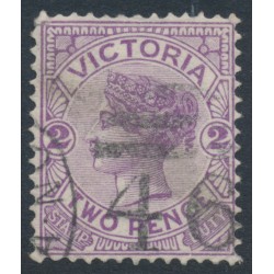 AUSTRALIA / VIC - 1896 2d violet QV Diadem, sideways V crown watermark, used – SG # 334a