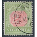 AUSTRALIA / VIC - 1895 2/- pale red/yellow-green Postage Due, CTO – SG # D19