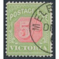 AUSTRALIA / VIC - 1895 5/- red/green Postage Due, inverted watermark, CTO – SG # D20