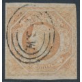 AUSTRALIA / NSW - 1854 1/- brownish red Diadem, imperforate, '12' watermark, used – SG # 101