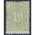 AUSTRALIA / NSW - 1891 10/- green Postage Due, perf. 10:10, CTO – SG # D9