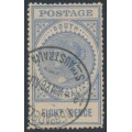 AUSTRALIA / SA - 1909 8d dull ultramarine Long Tom, thick POSTAGE, crown A wmk, used – SG # 301