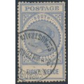 AUSTRALIA / SA - 1909 8d blue Long Tom, thick POSTAGE, crown A wmk, used – SG # 301