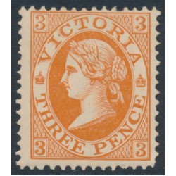 AUSTRALIA / VIC - 1901 3d dull orange QV without POSTAGE, MH – SG # 378