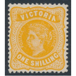 AUSTRALIA / VIC - 1913 1/- orange QV, crown A watermark, thin paper, MH – SG # 425c