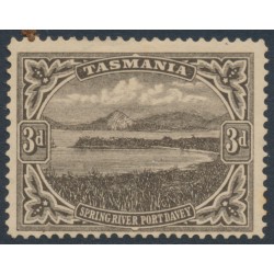 AUSTRALIA / TAS - 1909 3d brown Spring River, perf. 12½, A crown watermark, MH – SG # 253