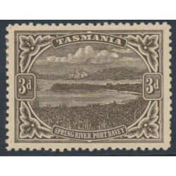 AUSTRALIA / TAS - 1909 3d brown Spring River, perf. 12½, A crown watermark, MH – SG # 253