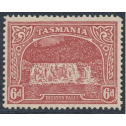 AUSTRALIA / TAS - 1910 6d carmine-lake Dilston Falls, perf. 12½, crown A watermark, MNH – SG # 254