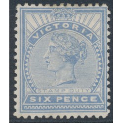 AUSTRALIA / VIC - 1891 6d dull blue QV, V crown watermark, MH – SG # 318b