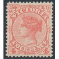 AUSTRALIA / VIC - 1899 4d rose-red QV, V crown watermark, MH – SG # 363
