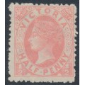 AUSTRALIA / VIC - 1885 ½d pale rosine QV, V crown watermark, MH – SG # 296