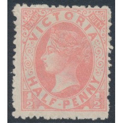 AUSTRALIA / VIC - 1885 ½d pale rosine QV, V crown watermark, MH – SG # 296