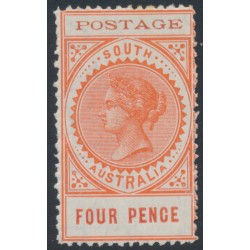 AUSTRALIA / SA - 1902 4d red-orange Long Tom, thin POSTAGE, MH – SG # 269