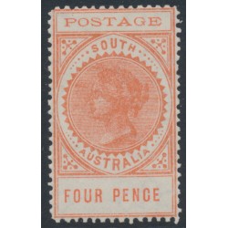 AUSTRALIA / SA - 1904 4d orange-red Long Tom, thin POSTAGE, MH – SG # 281