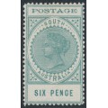 AUSTRALIA / SA - 1903 6d blue-green Long Tom, thin POSTAGE, MH – SG # 282