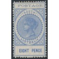 AUSTRALIA / SA - 1904 8d ultramarine Long Tom, thin POSTAGE, MH – SG # 272