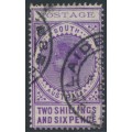 AUSTRALIA / SA - 1903 2/6 deep bright violet Long Tom, thin POSTAGE, used – SG # 276a