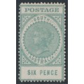 AUSTRALIA / SA - 1904 6d green Long Tom, thick POSTAGE, crown SA wmk, MH – SG # 284
