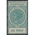 AUSTRALIA / SA - 1904 6d green Long Tom, thick POSTAGE, crown SA wmk, MH – SG # 284