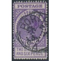 AUSTRALIA / SA - 1906 2/6 violet Long Tom, thick POSTAGE, crown SA wmk, SA perfin, used – SG # 289a