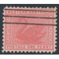 AUSTRALIA / WA - 1908 1d rose-pink Swan, perf. 11, crown A watermark, used – SG # 151