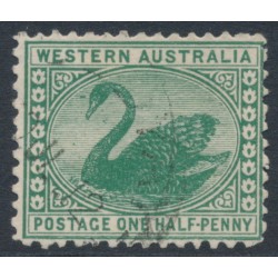 AUSTRALIA / WA - 1910 ½d green Swan, perf. 12½, crown A watermark, used – SG # 138