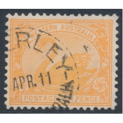 AUSTRALIA / WA - 1906 10d rose-orange Swan, perf. 12½, crown A watermark, used – SG # 146