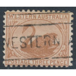 AUSTRALIA / WA - 1905 3d brown Swan, perf. 11, crown A watermark, used – SG # 153