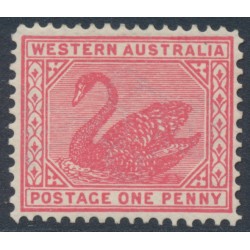 AUSTRALIA / WA - 1903 1d red Swan, perf. 12½, sideways V crown watermark, MH – SG # 117