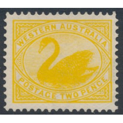 AUSTRALIA / WA - 1903 2d yellow Swan, perf. 12½, V crown watermark, MH – SG # 118