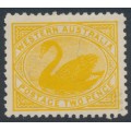 AUSTRALIA / WA - 1905 2d yellow Swan, perf. 12½, crown A watermark, MH – SG # 140