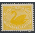 AUSTRALIA / WA - 1905 2d yellow Swan, perf. 12½, crown A watermark, MH – SG # 140