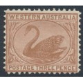 AUSTRALIA / WA - 1906 3d brown Swan, perf. 12½, crown A watermark, MH – SG # 141