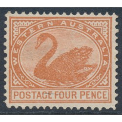 AUSTRALIA / WA - 1903 4d chestnut Swan, perf. 12½, V crown watermark, MH – SG # 119