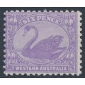 AUSTRALIA / WA - 1912 6d bright violet Swan, perf. 11½:12, crown A watermark, MH – SG # 168