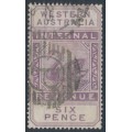 AUSTRALIA / WA - 1893 6d purple Internal Revenue, crown CA watermark, used – SG # F14