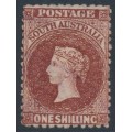 AUSTRALIA / SA - 1877 1/- red-brown QV, broad star watermark, perf. 11½:12½, MNG – SG # 125