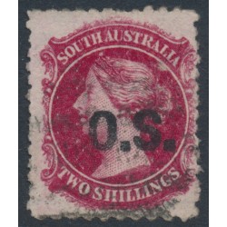 AUSTRALIA / SA - 1881 2/- carmine QV, perf. 10:12, overprinted OS, used – SG # O21
