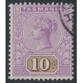 AUSTRALIA / TAS - 1892 10/- mauve/brown QV Tablet, TAS watermark, CTO – SG # 224