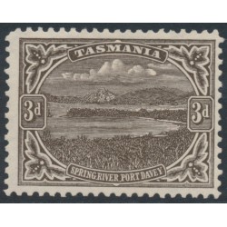 AUSTRALIA / TAS - 1909 3d brown Spring River, perf. 11, A crown watermark, MH – SG # 253b