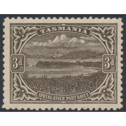 AUSTRALIA / TAS - 1909 3d brown Spring River, perf. 11, A crown watermark, MH – SG # 253b