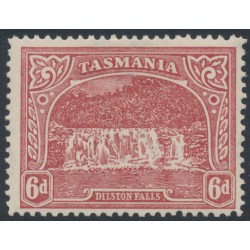 AUSTRALIA / TAS - 1911 6d dull carmine-red Dilston Falls, perf. 12½, A crown watermark, MH – SG # 254ca