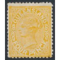 AUSTRALIA / QLD - 1890 4d orange QV side-face, 'PENGE' variety, MH – SG # 194a