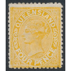 AUSTRALIA / QLD - 1890 4d orange QV side-face, 'PENGE' variety, MH – SG # 194a