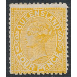 AUSTRALIA / QLD - 1890 4d orange QV side-face, 'PENGE' variety, MH – SG # 194a